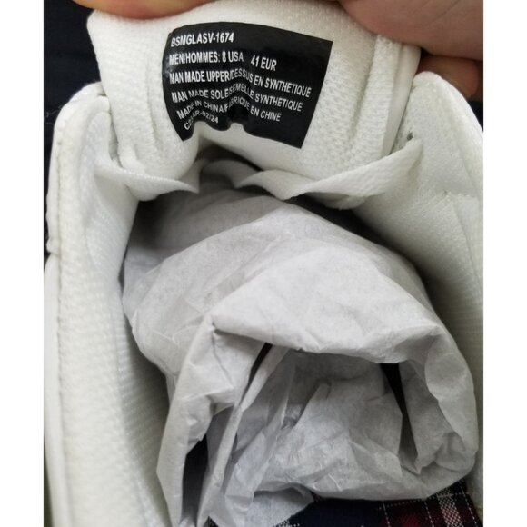 Ben Sherman Men's‎ Glasgow Low Casual Sneakers in White/Beige - Size US 8 - Picture 9 of 12